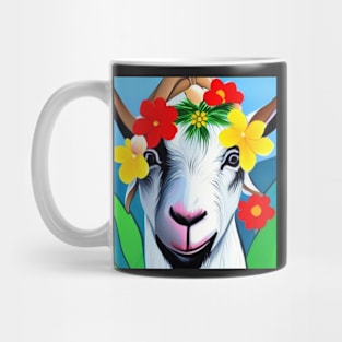 Goat and Flowers Mug